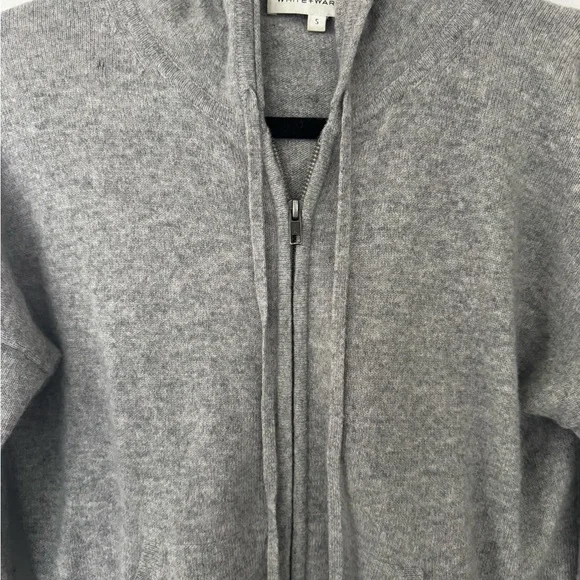 White + Warren Heather Gray Zip Up Hoodie SM - Picture 5 of 9